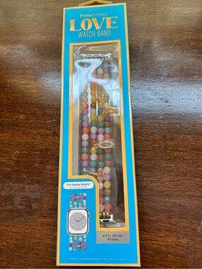PrimeConnect LOVE Colorful Beaded Apple Watch Band Series 1-9/SE/Ultra 38/40/41